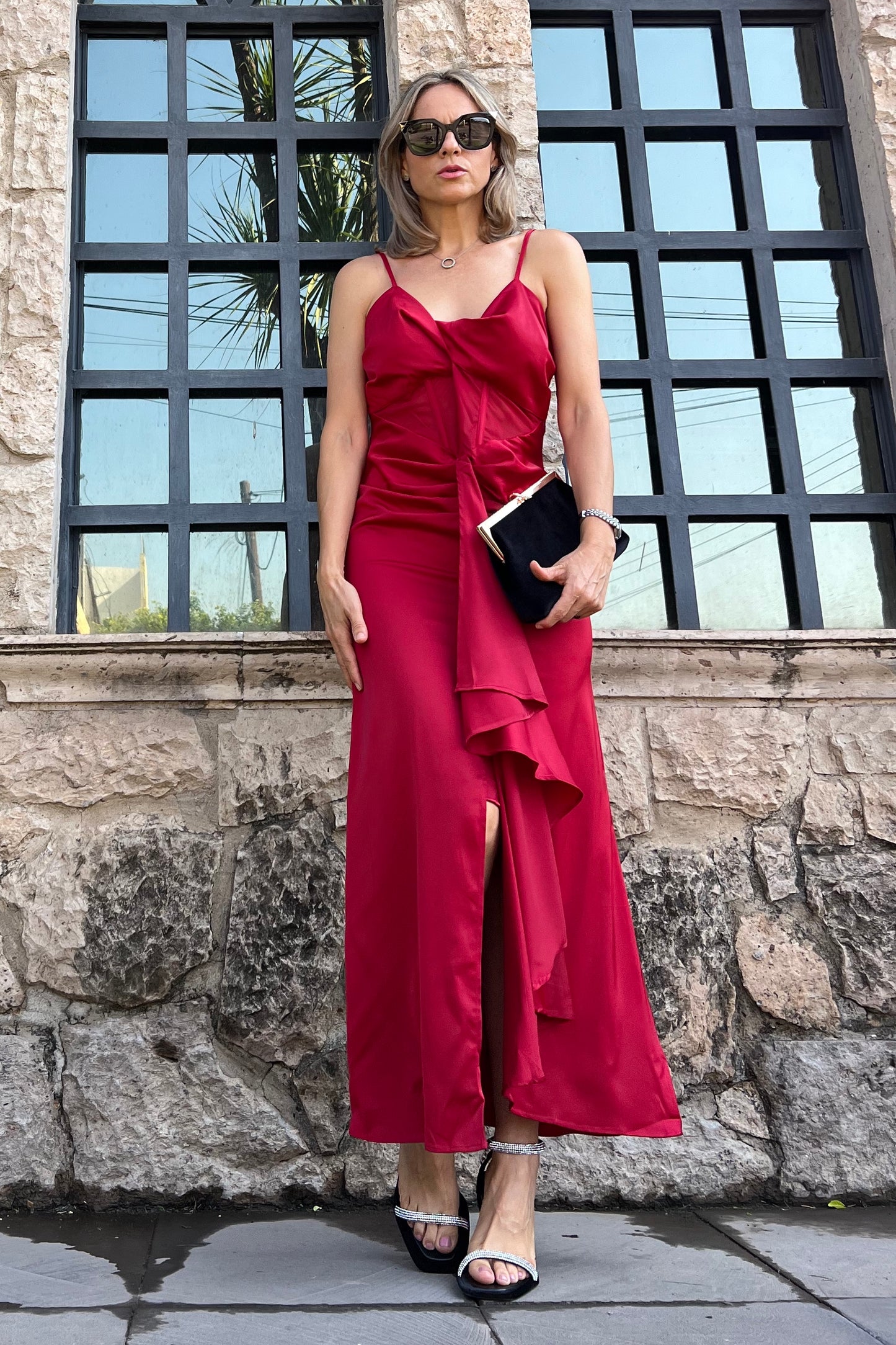 VESTIDO ESCAROLA MIDI
