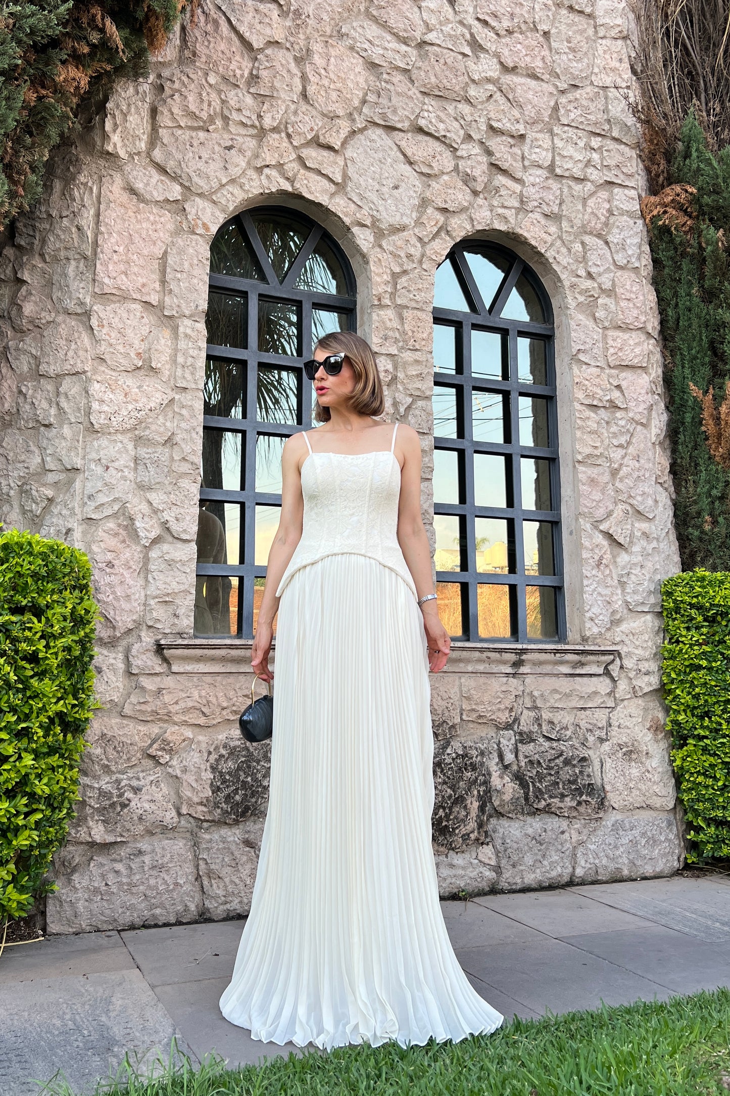 VESTIDO BUSTIER & PLISADO