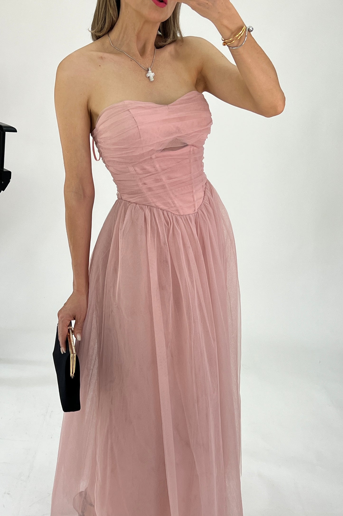 VESTIDO TUL STRAPLESS