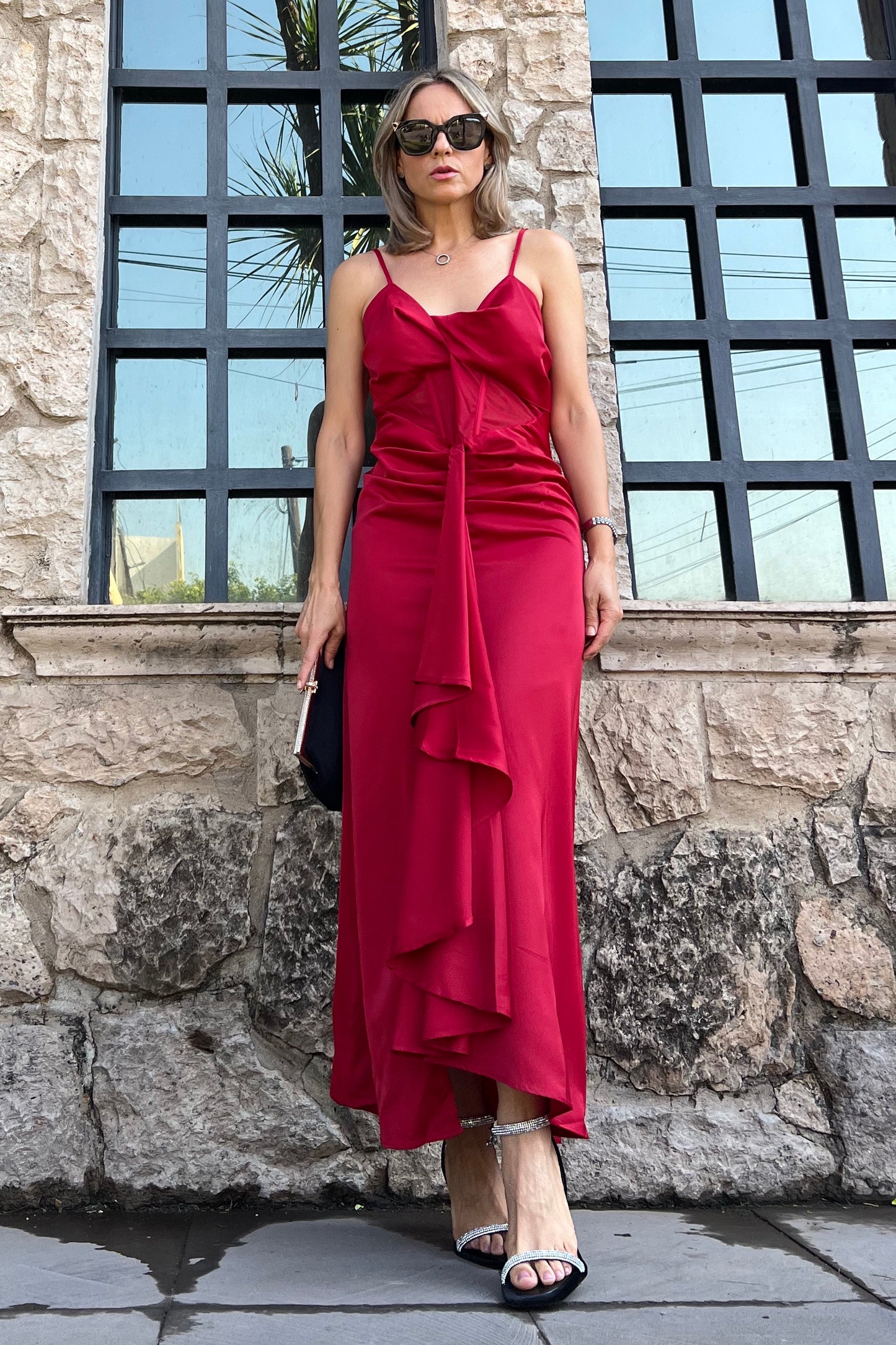 VESTIDO ESCAROLA MIDI