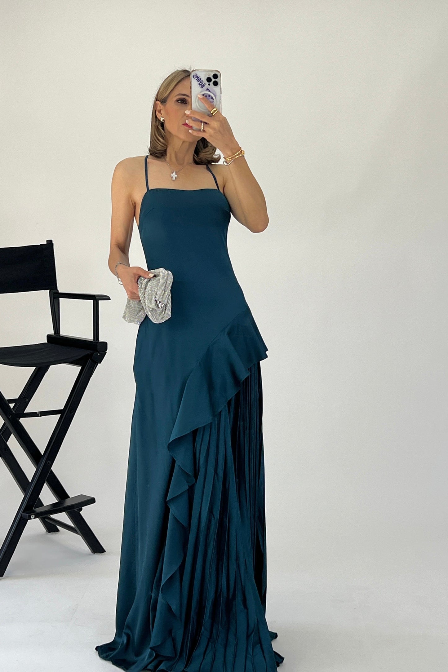 VESTIDO ASIMETRICO PLISADO