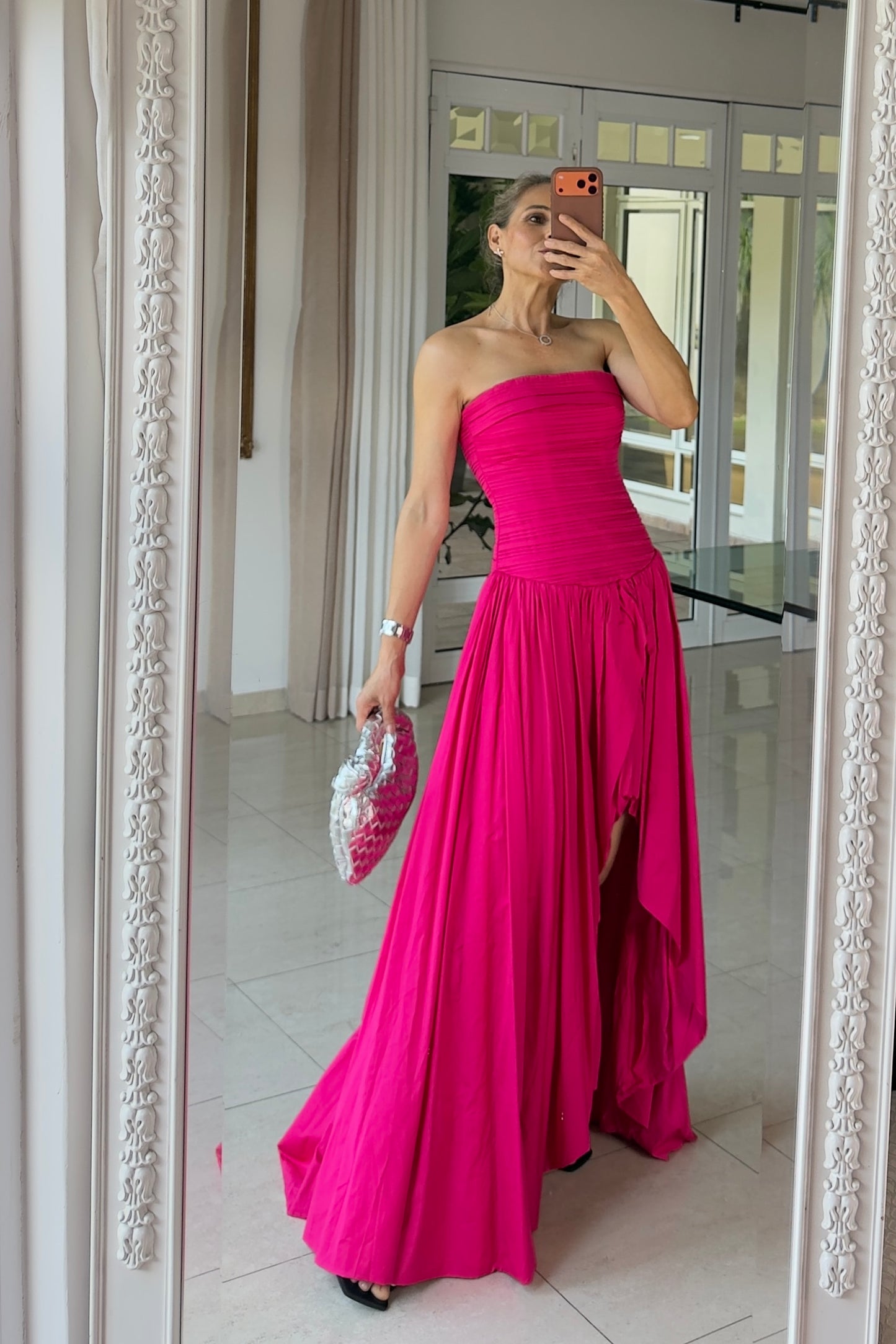 VESTIDO BAJO ASIMETRICO