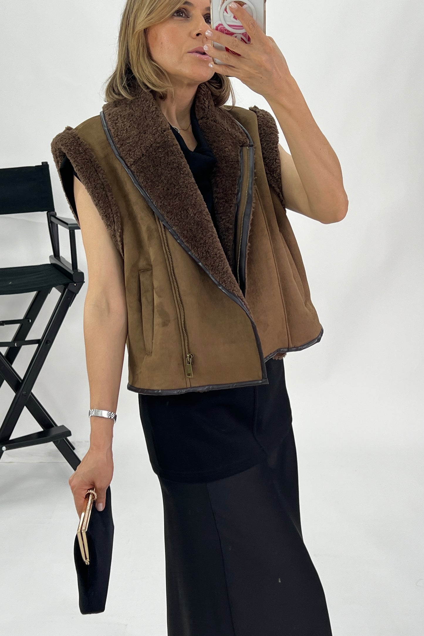SHEEPSKIN EFFECT VEST
