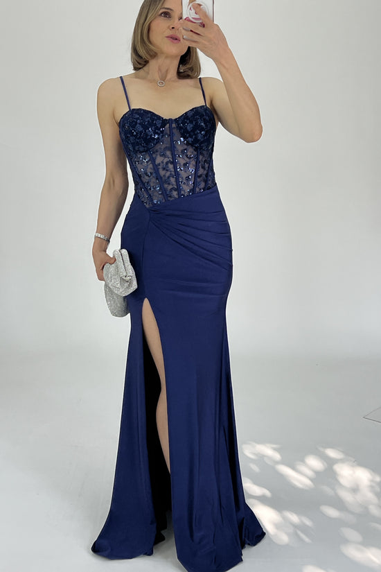 VESTIDO BUSTIER LENTEJUELA