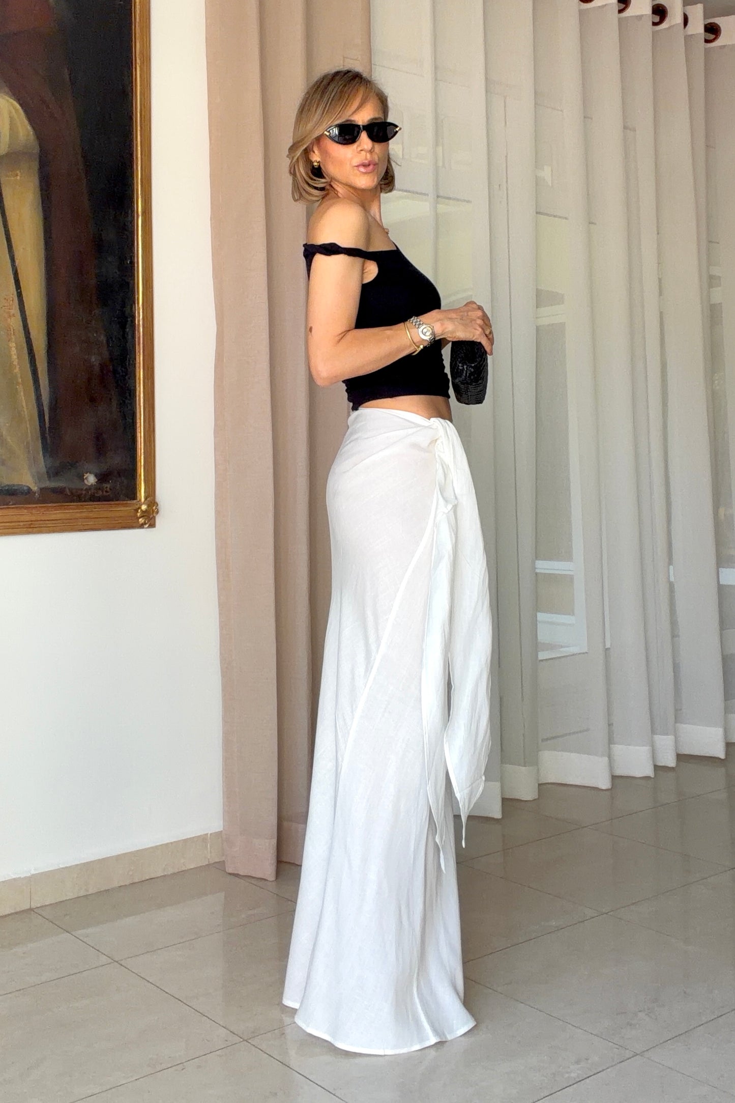 FALDA ANUDADO
