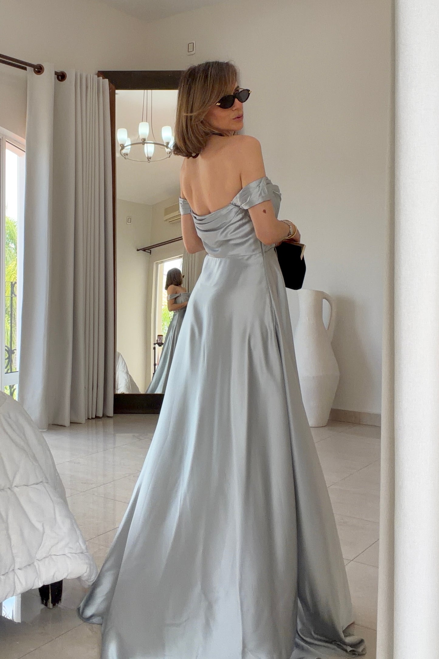 VESTIDO MANGA CAIDA