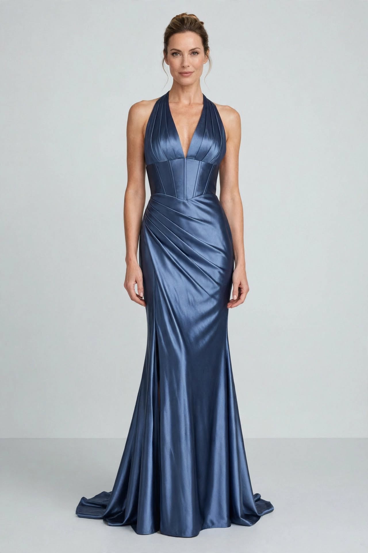 VESTIDO SATINADO HALTER