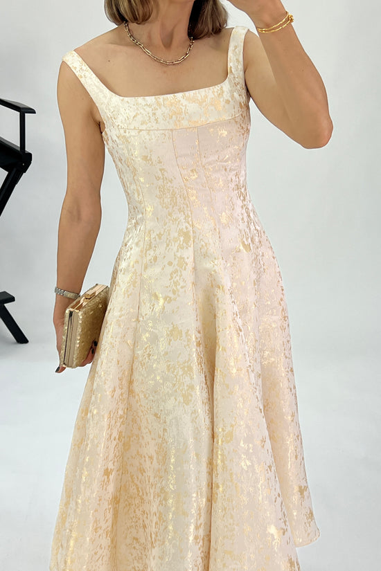 VESTIDO DETALLES DORADOS