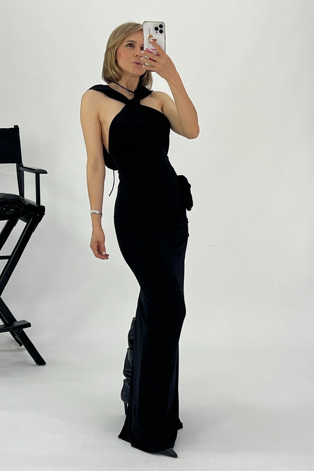 VESTIDO DETALLE DRAPEADO ESPALDA