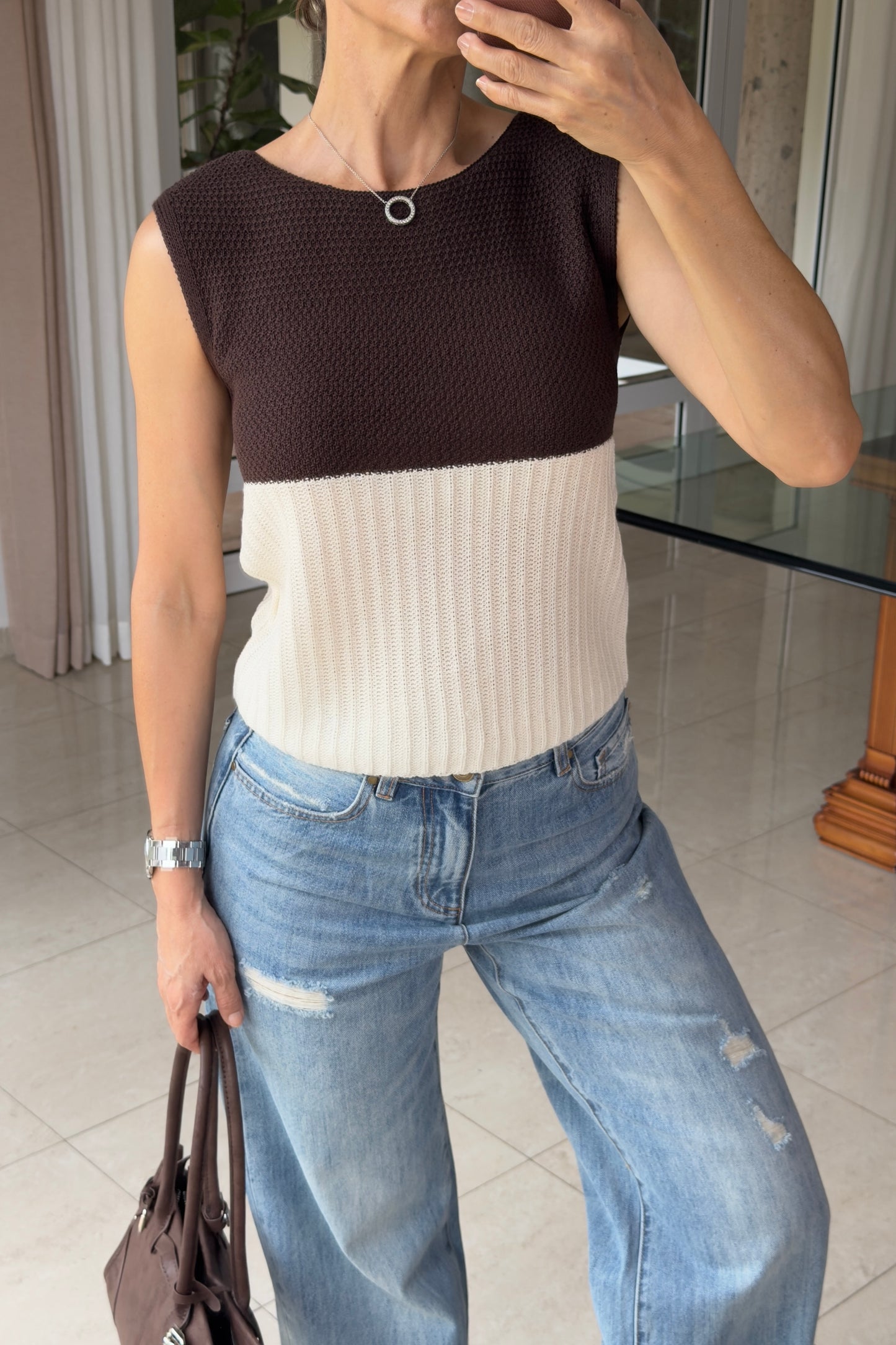 BLUSA BICOLOR