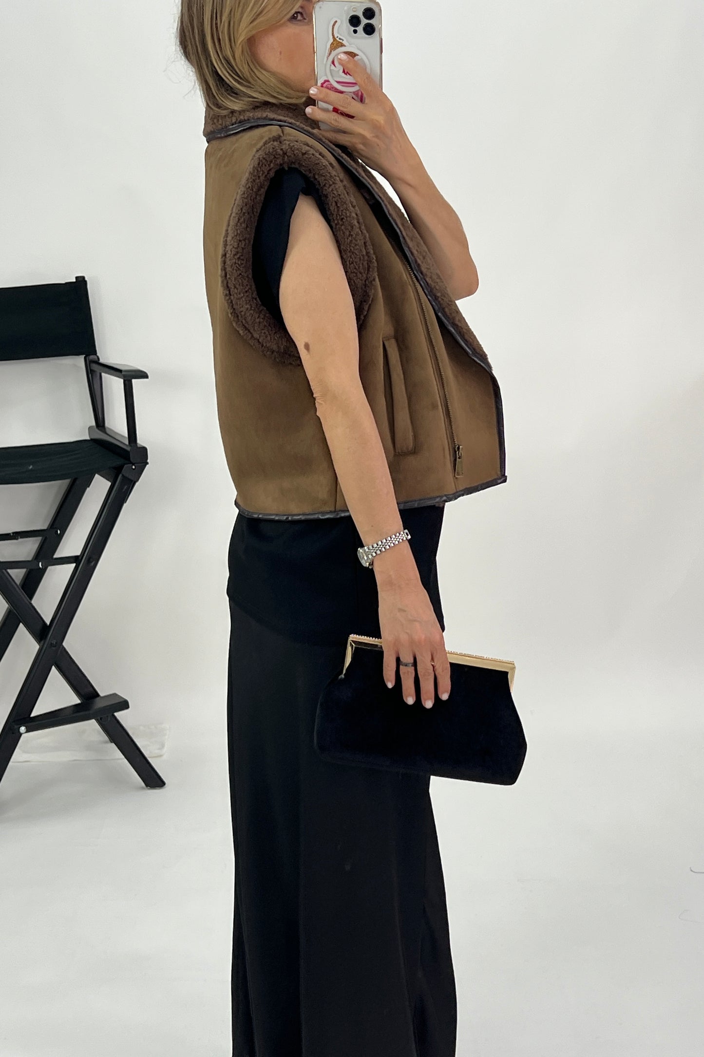 SHEEPSKIN EFFECT VEST