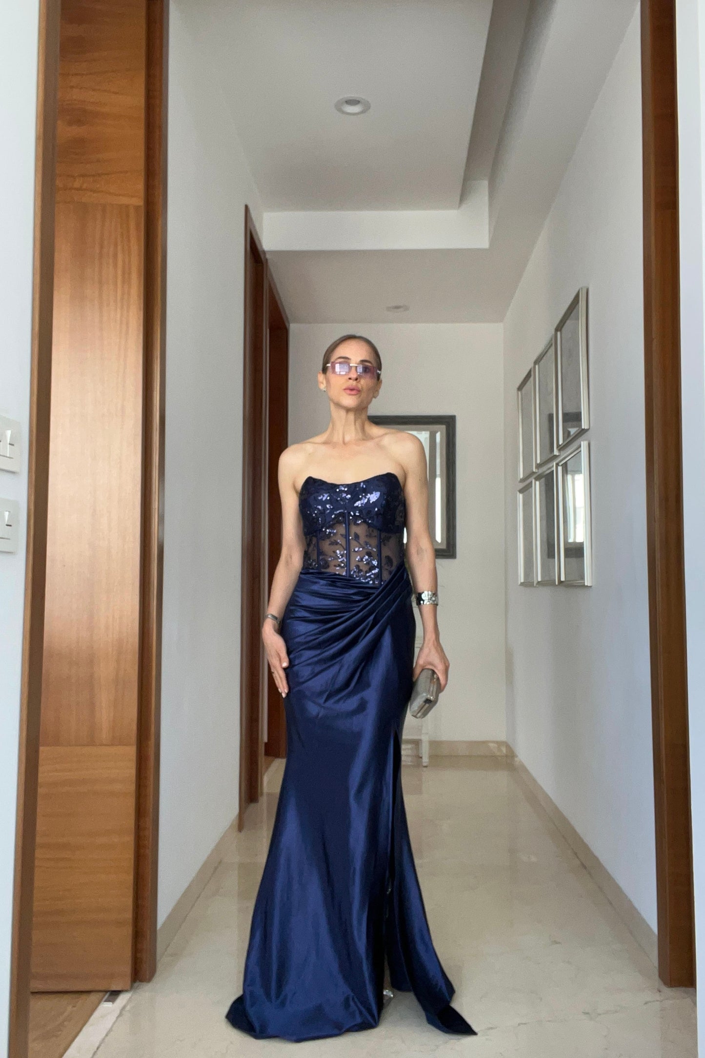 VESTIDO BUSTIER & LENTEJUELA