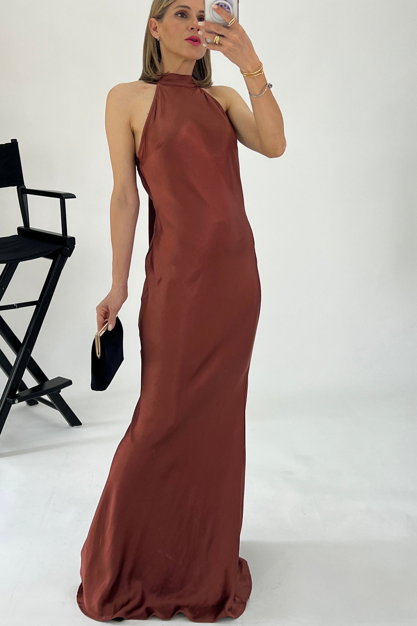 VESTIDO DRAPEADO ESPALDA