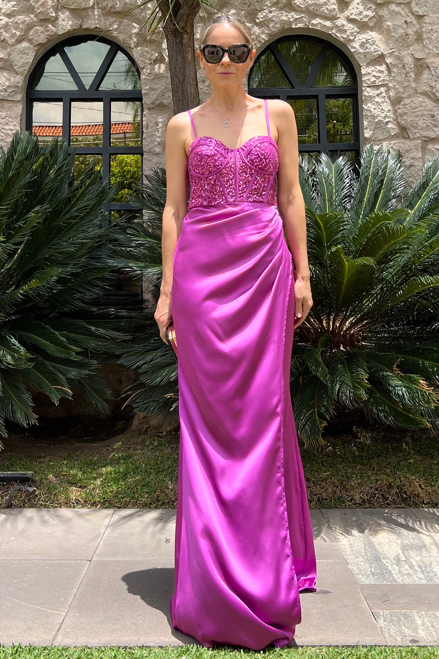 VESTIDO BUSTIER LENTEJUELA