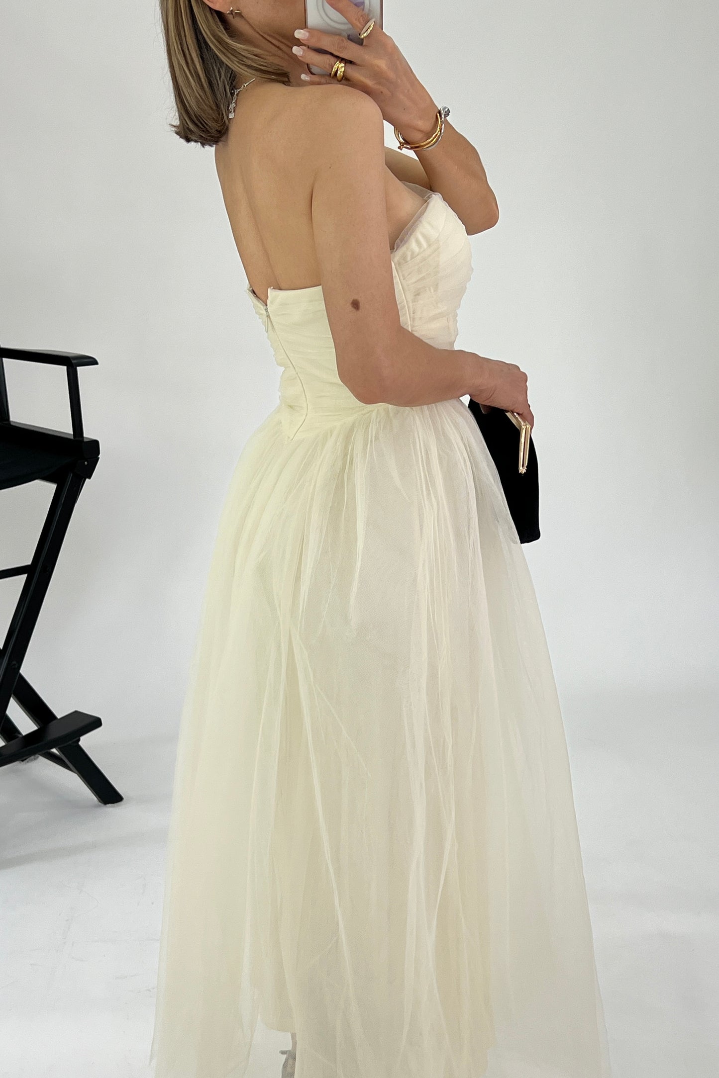 VESTIDO TUL STRAPLESS