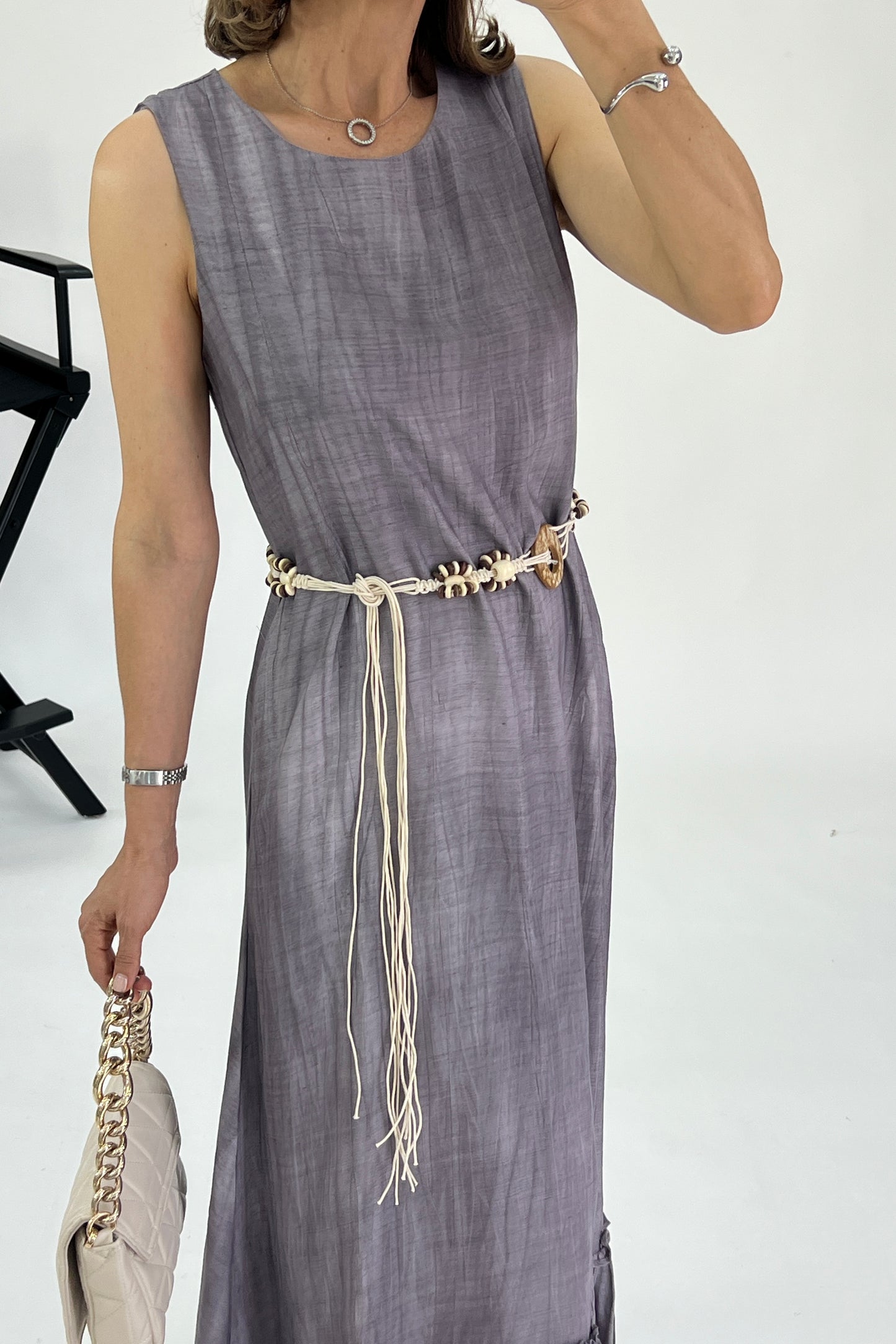 VESTIDO CINTO RUSTICO