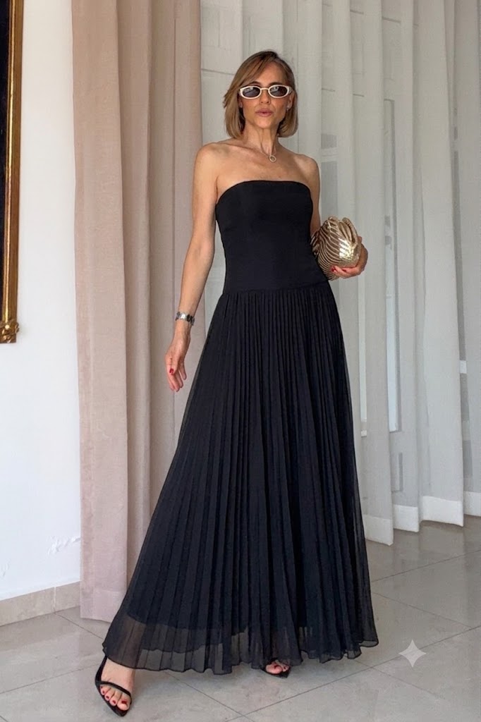 VESTIDO AJUSTADO & PLISADO