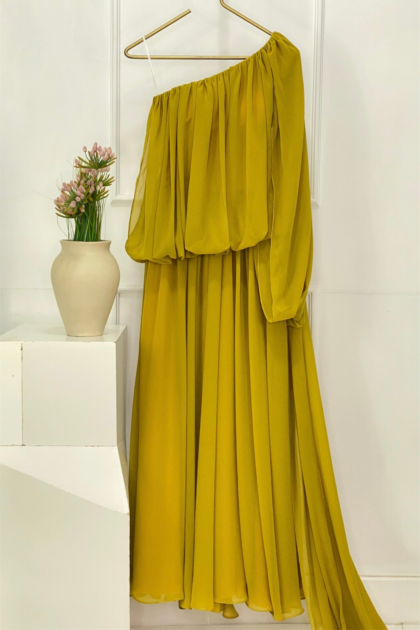 VESTIDO HOMBRO ASIMETRICO