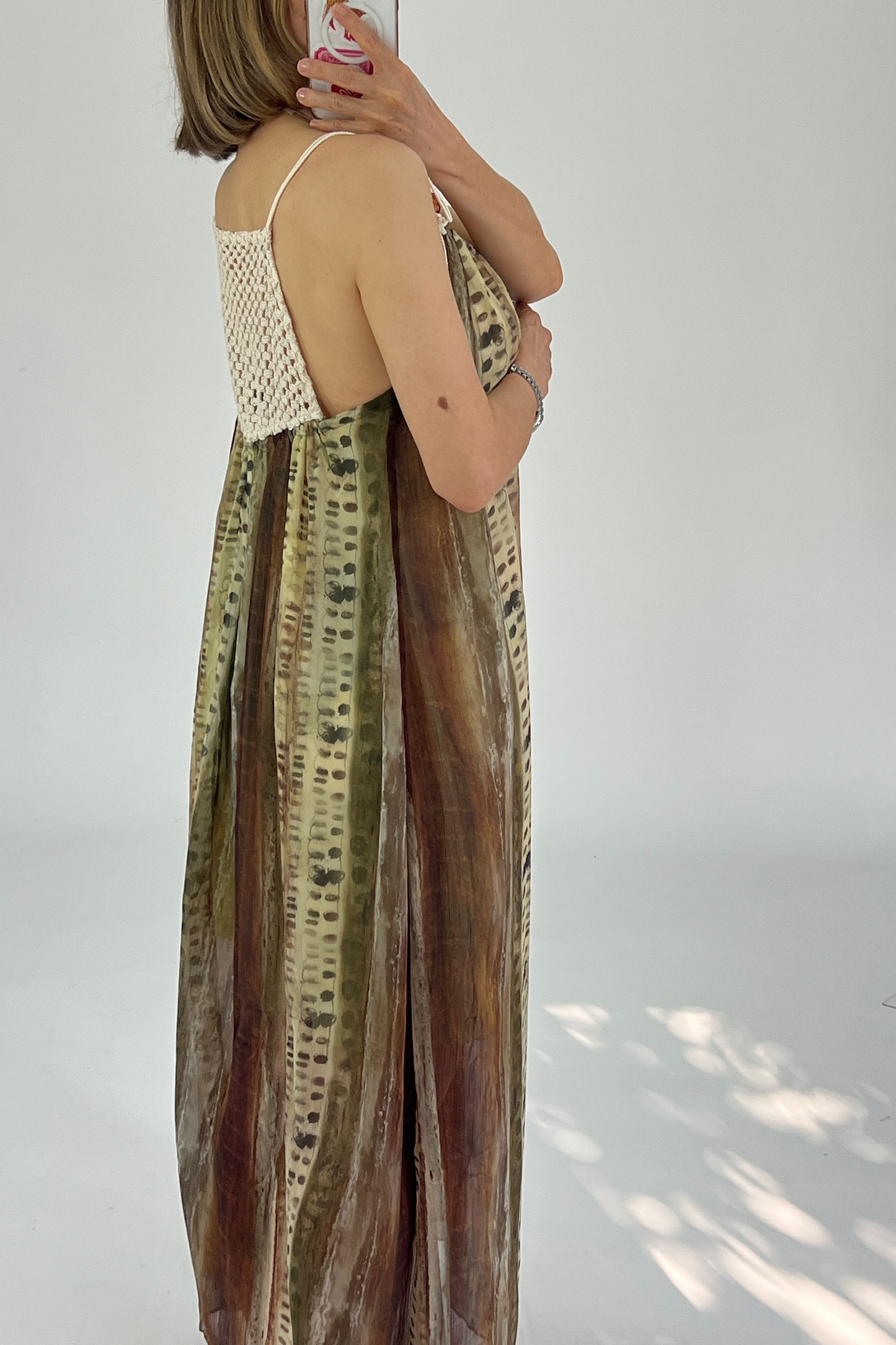 VESTIDO ESTAMPADO & TEJIDO