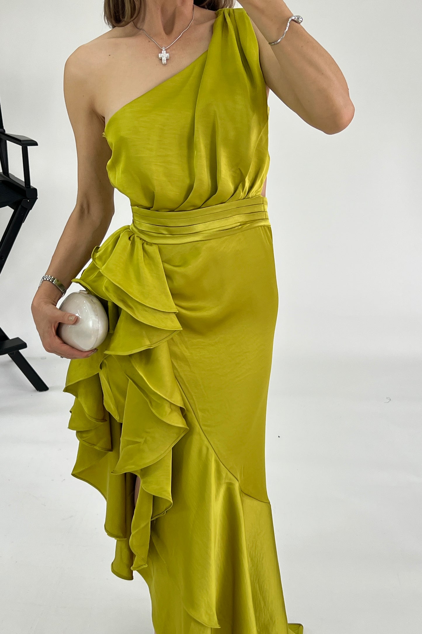 VESTIDO ASIMETRICO & ESCAROLA