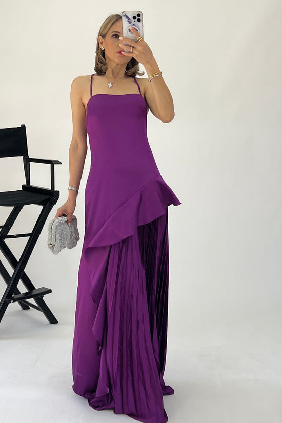 VESTIDO ASIMETRICO PLISADO