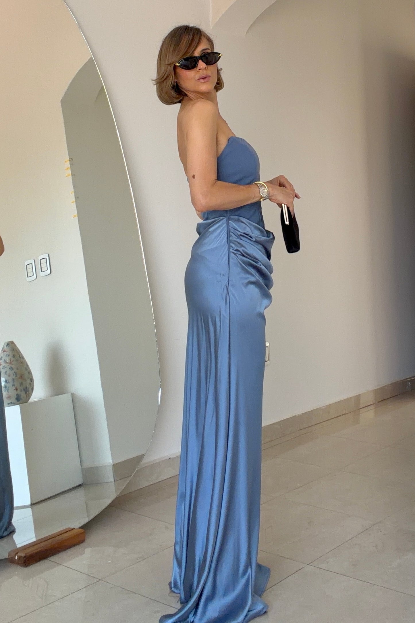 VESTIDO AJUSTADO & SATIN