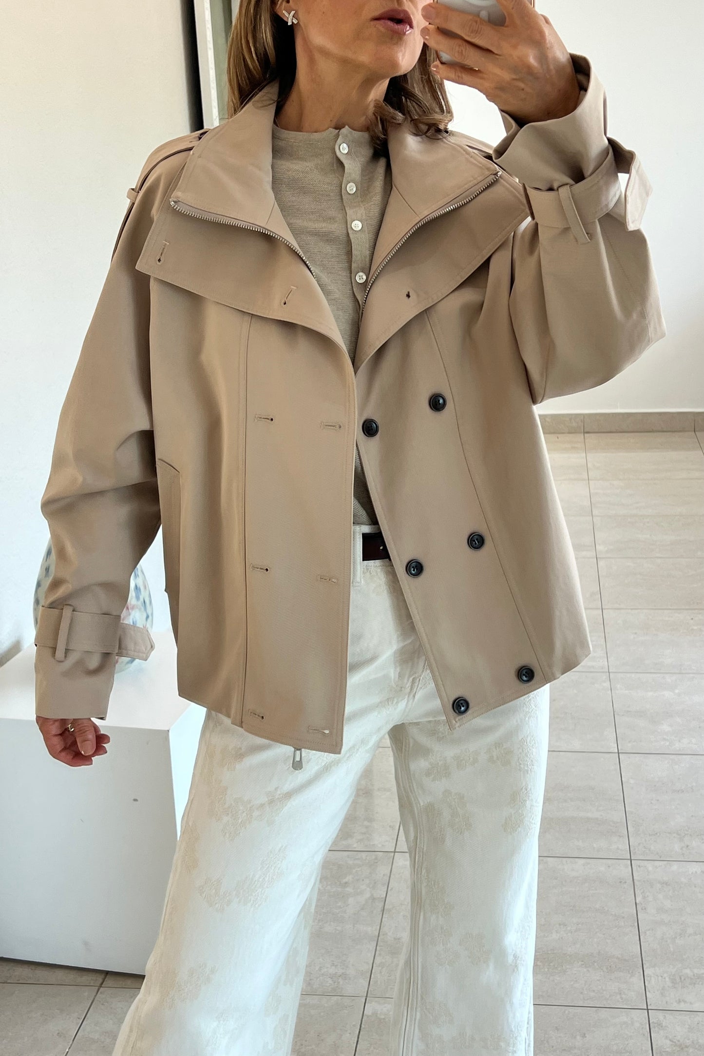 DOUBLE TRENCH COAT