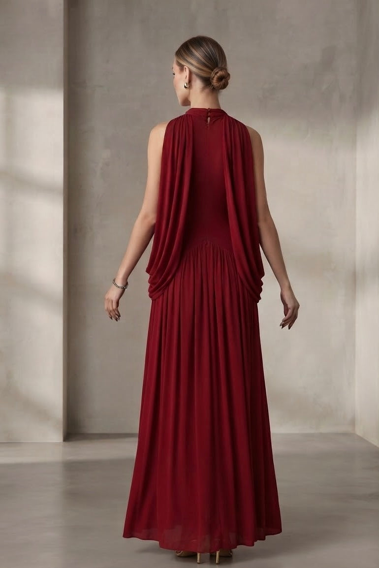 VESTIDO DETALLES DORADOS & CAIDAS
