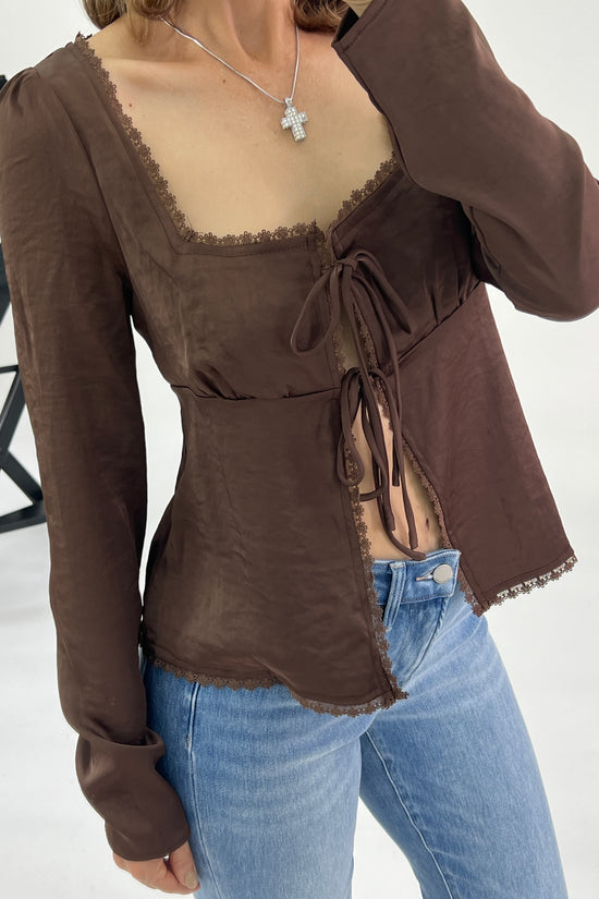 BLUSA SATIN & ANUDADO