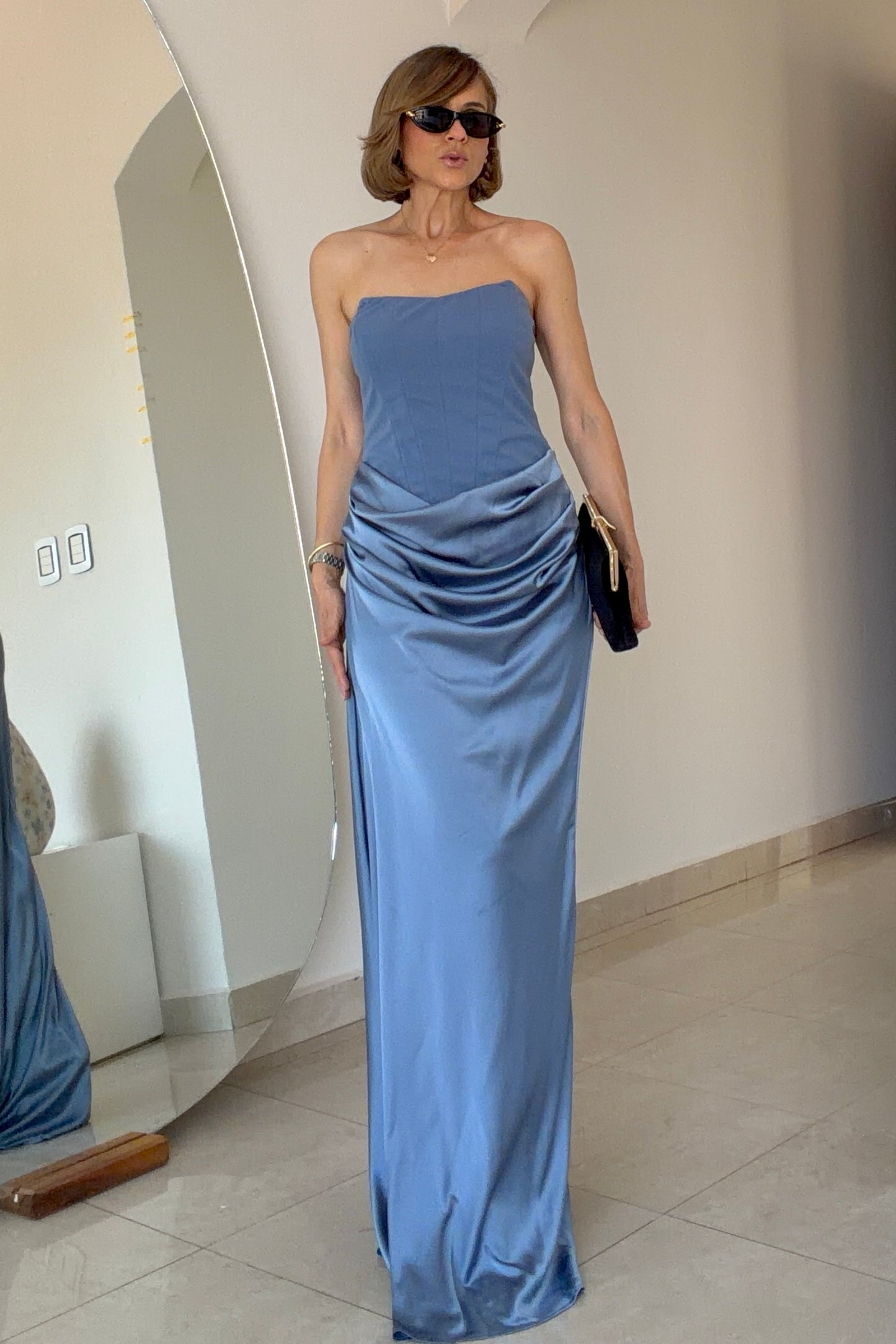 VESTIDO AJUSTADO & SATIN