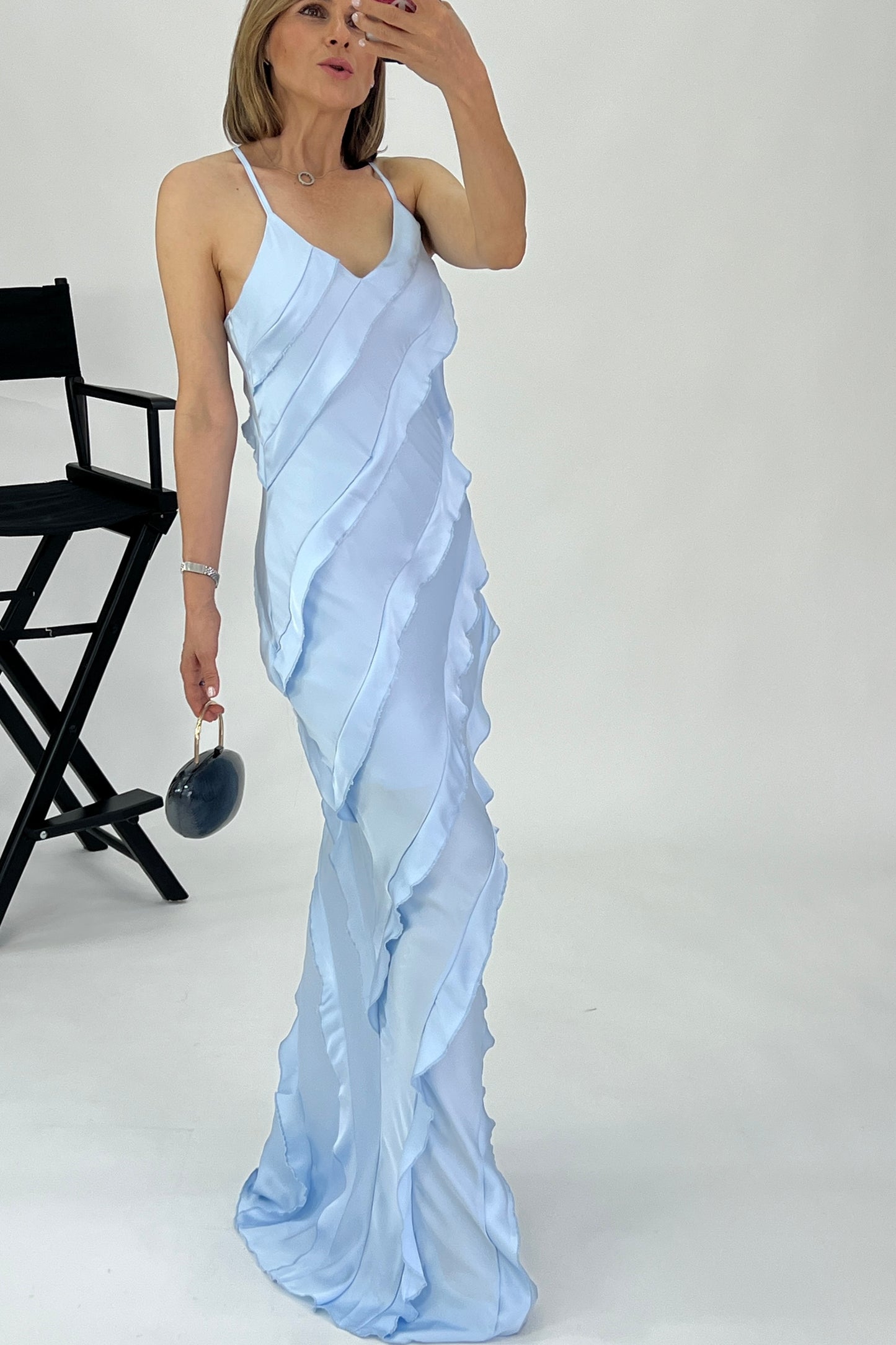 VESTIDO OLANES ASIMETRICOS