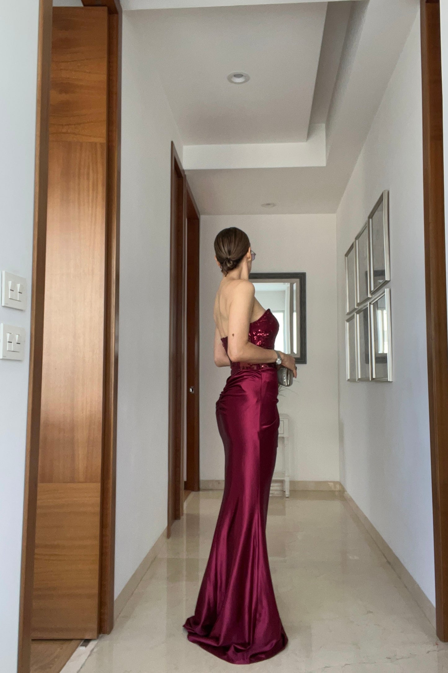 VESTIDO BUSTIER & LENTEJUELA