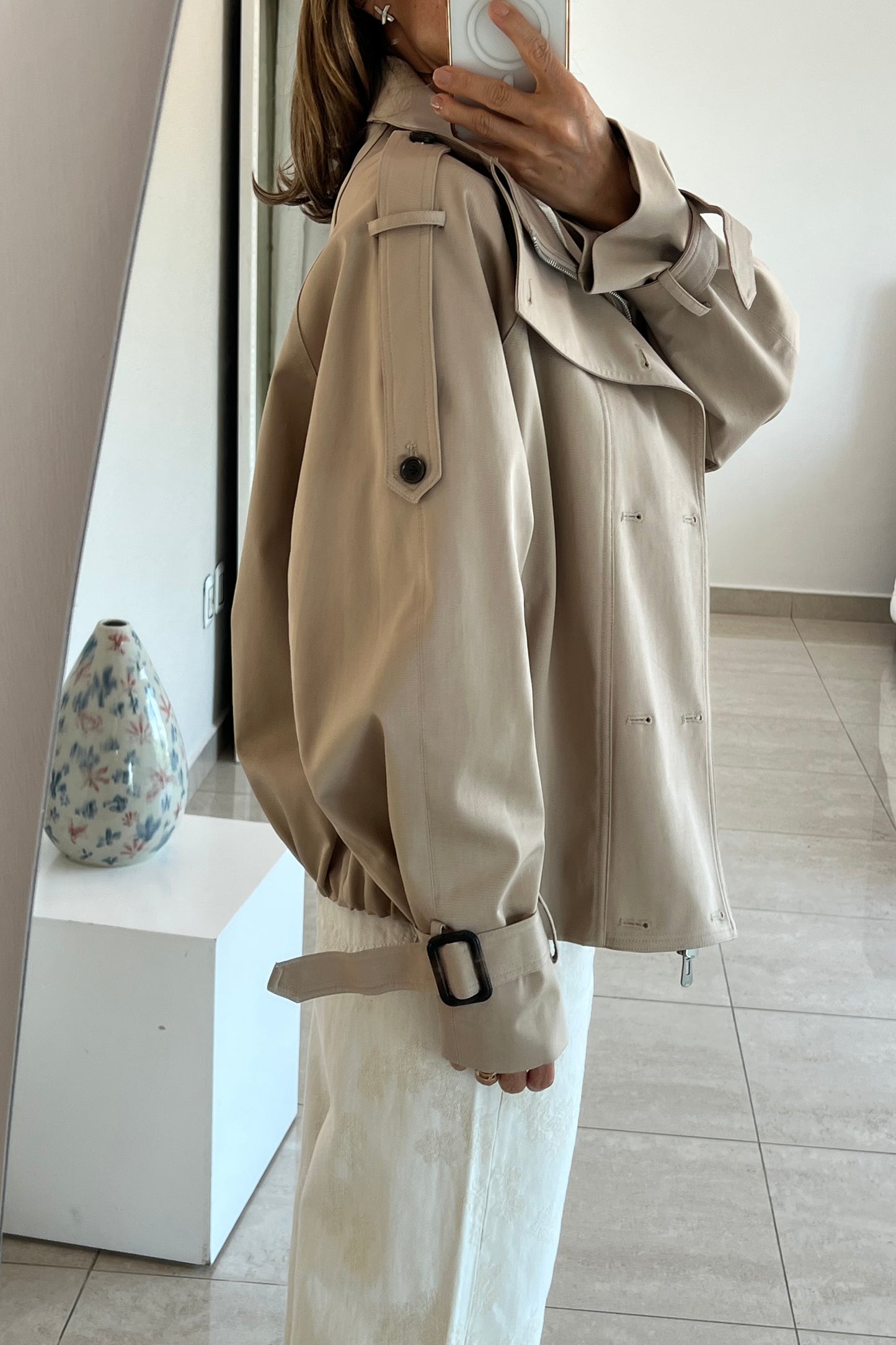 DOUBLE TRENCH COAT