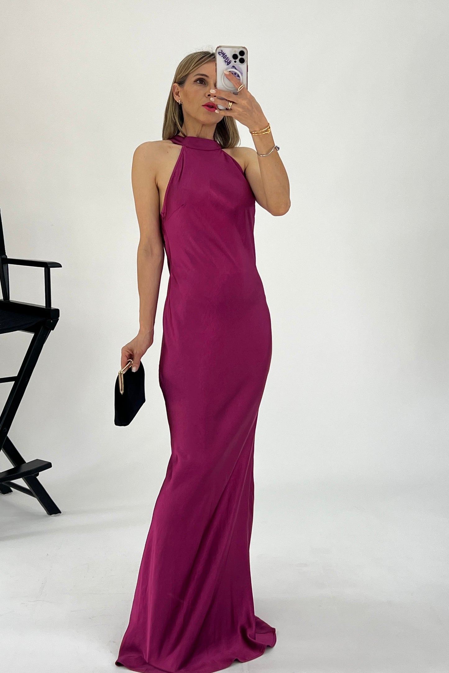 VESTIDO DRAPEADO ESPALDA
