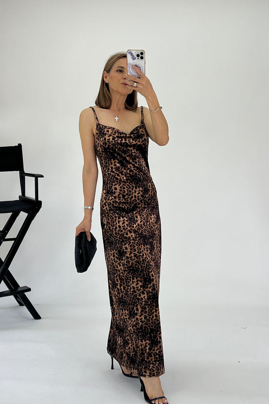 VESTIDO VELVET ANIMAL PRINT