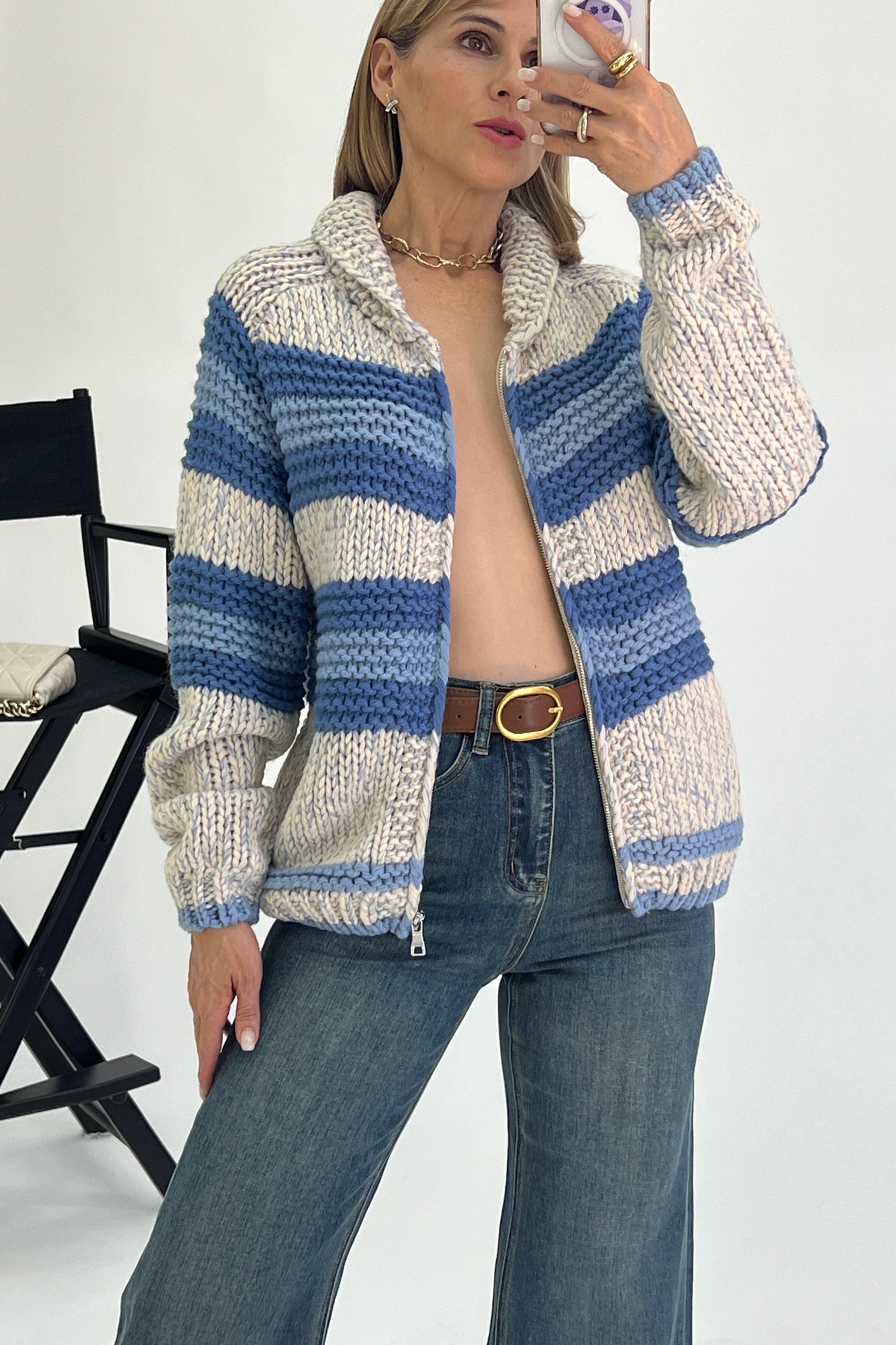 SUETER TEJIDO & ZIPPER