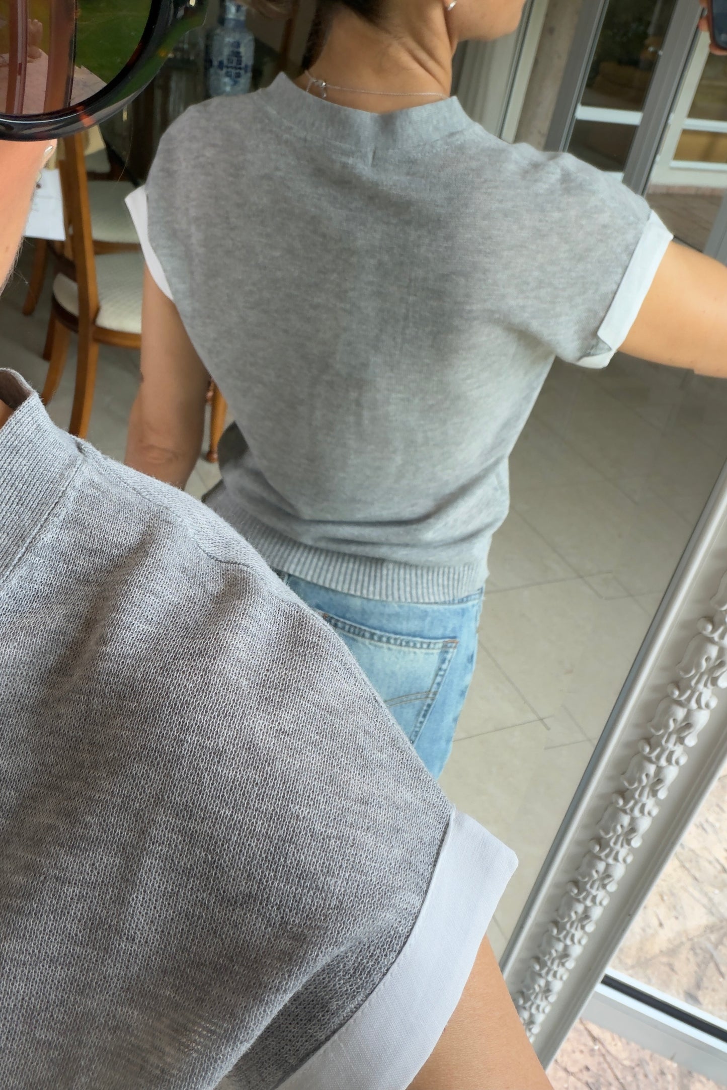 BLUSA DETALLE MANGAS