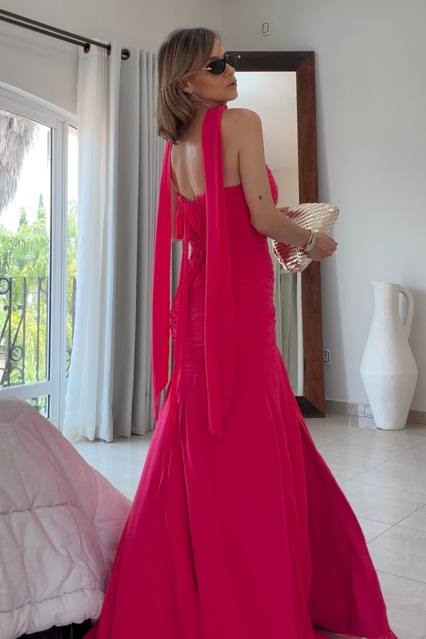 VESTIDO DETALLE CORRUGADO