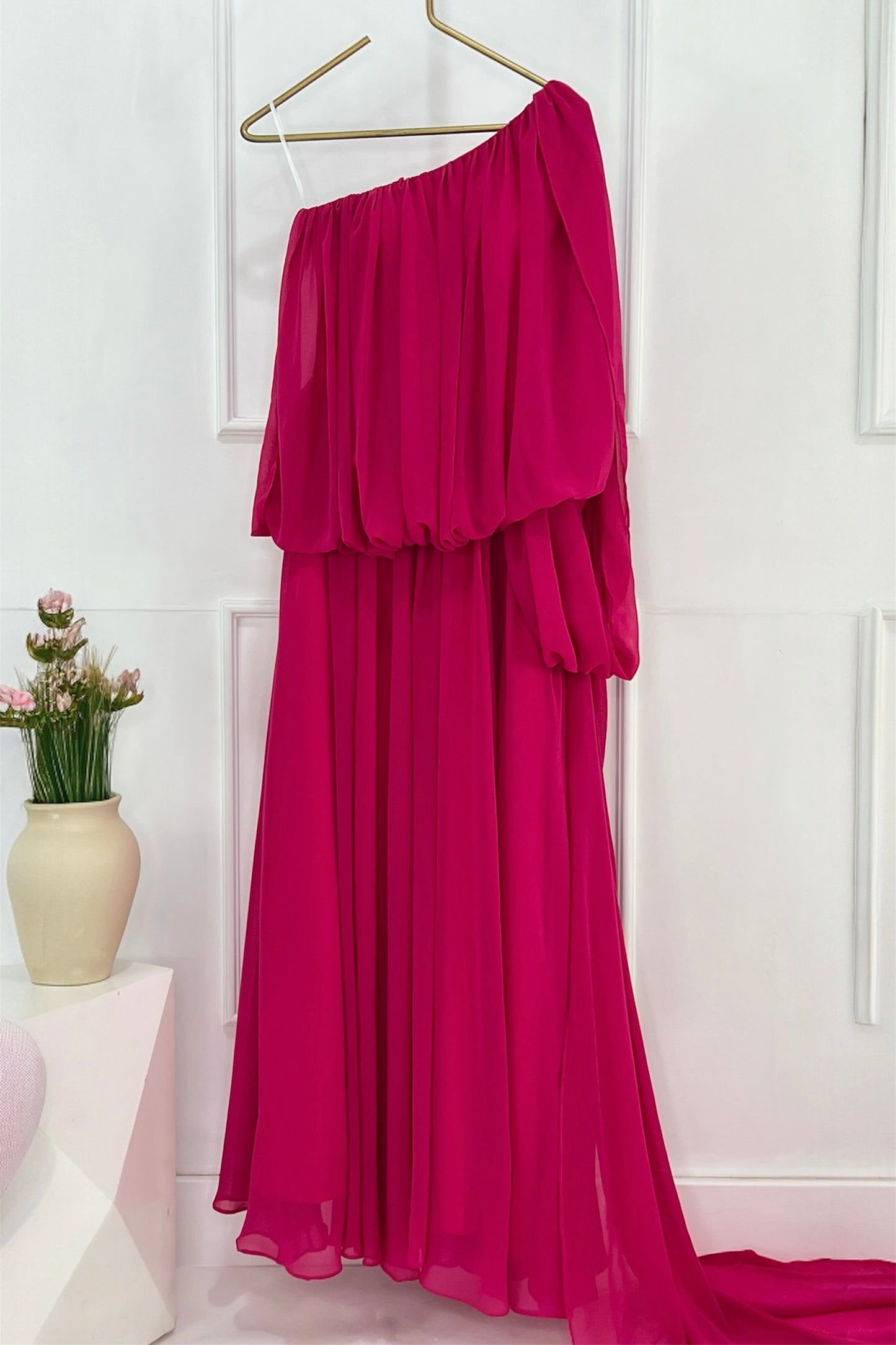 VESTIDO HOMBRO ASIMETRICO