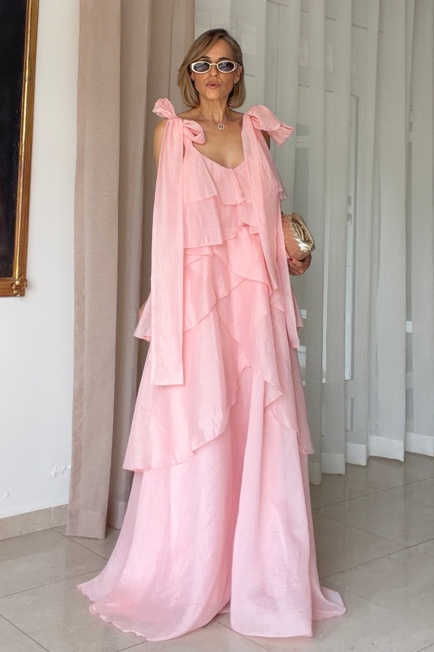 VESTIDO ANUDADO HOMBROS
