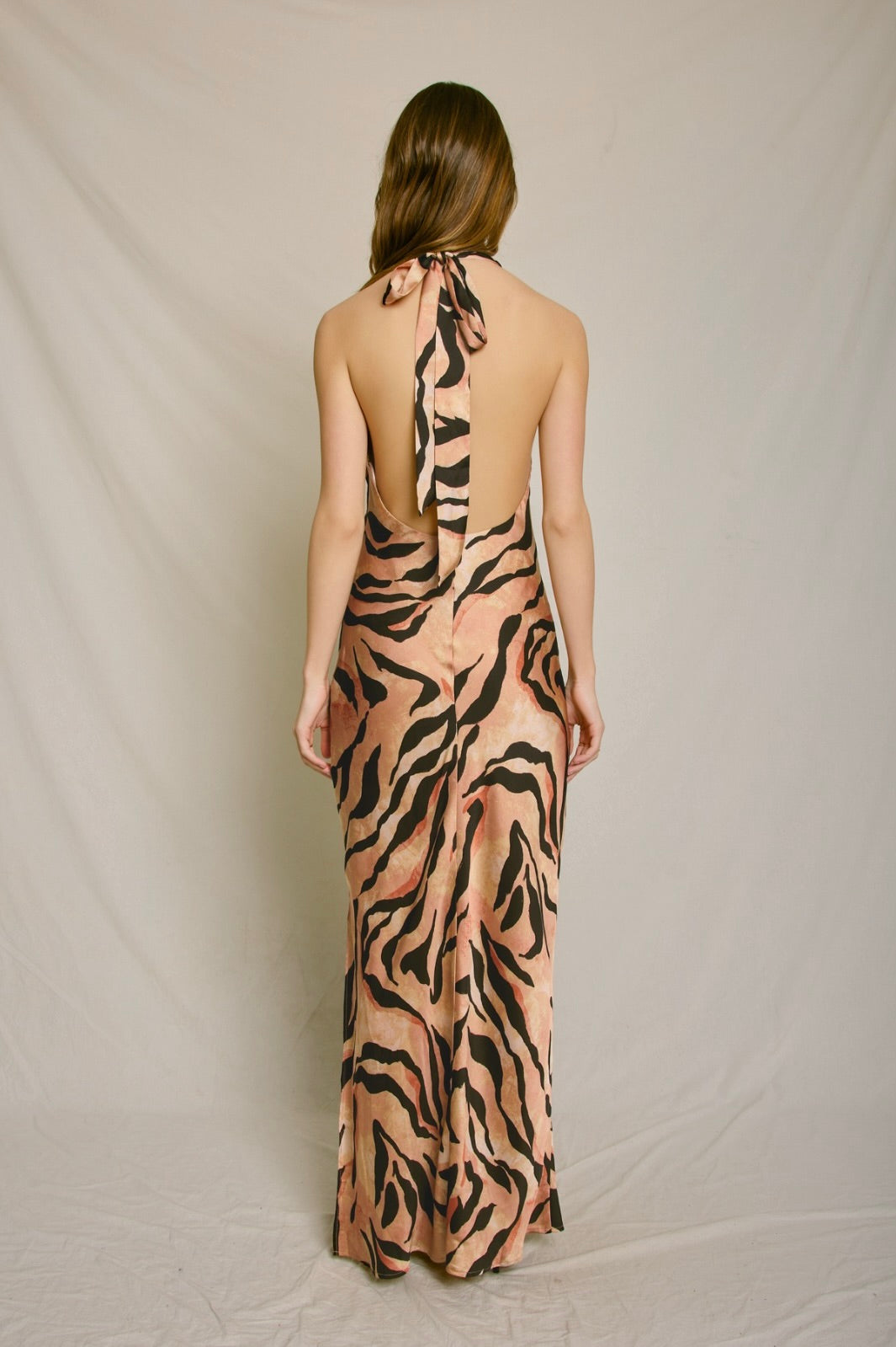 VESTIDO ANIMAL HALTER