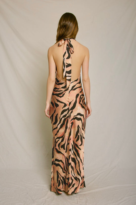 VESTIDO ANIMAL HALTER