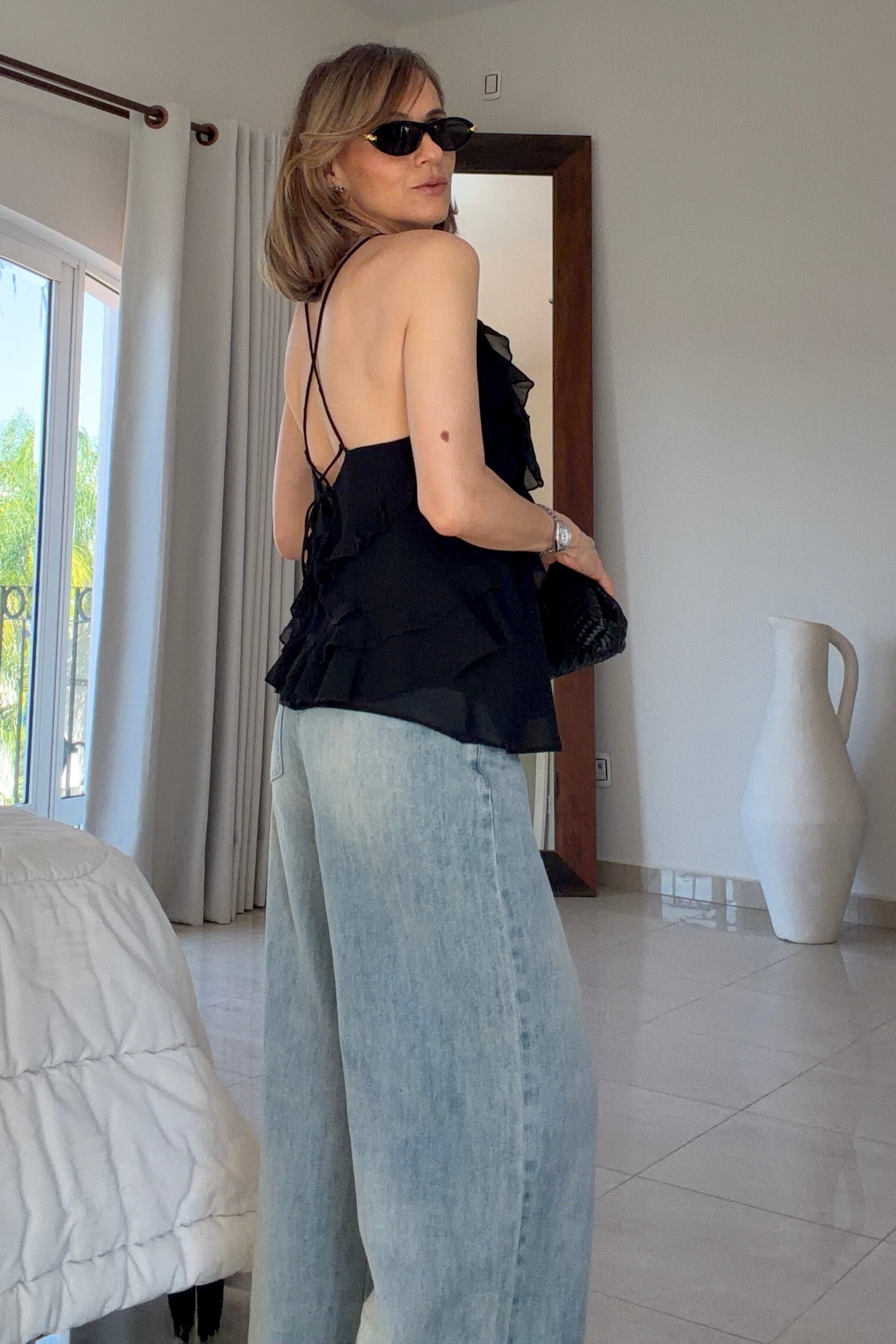 BLUSA OLANES ASIMETRICOS