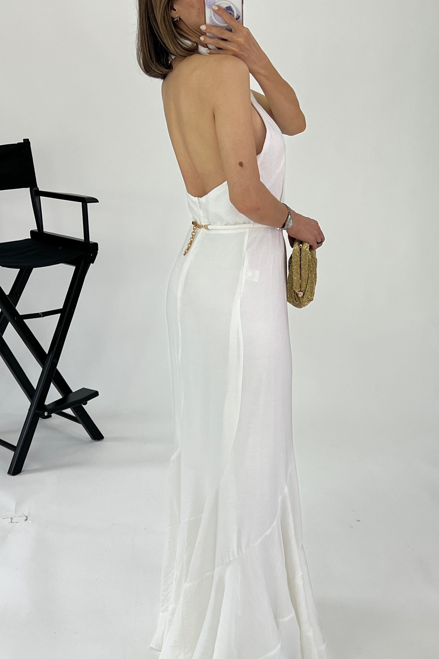 VESTIDO ESFERAS DORADAS