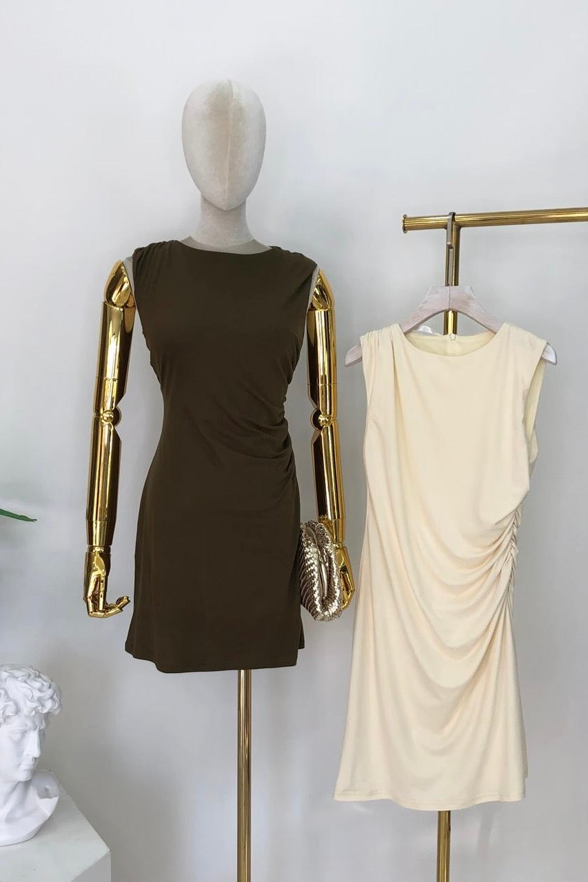 VESTIDO DRAPEADO COSTADO