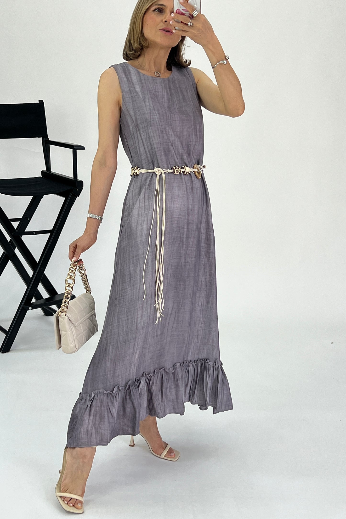 VESTIDO CINTO RUSTICO