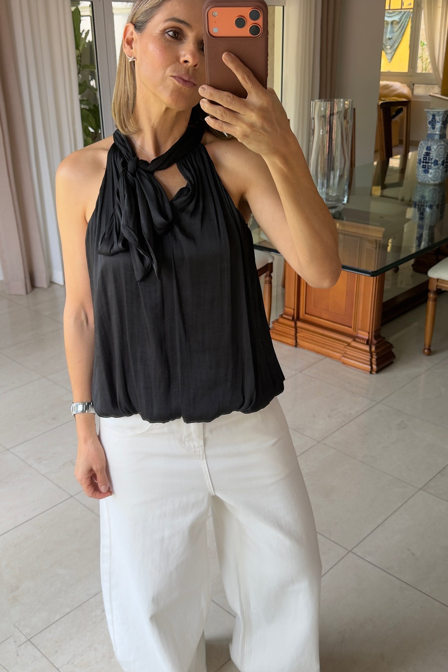 BLUSA SATINADA