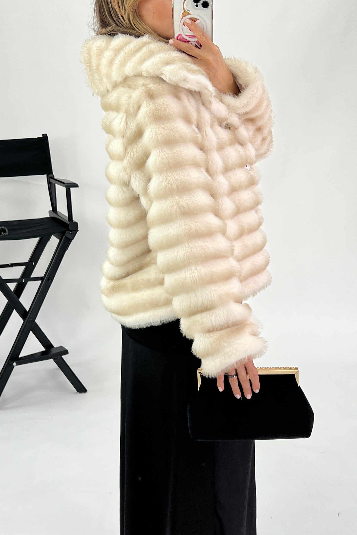 SYNTHETIC FUR COAT