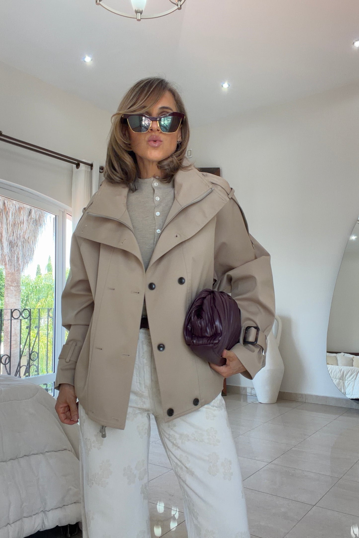 DOUBLE TRENCH COAT