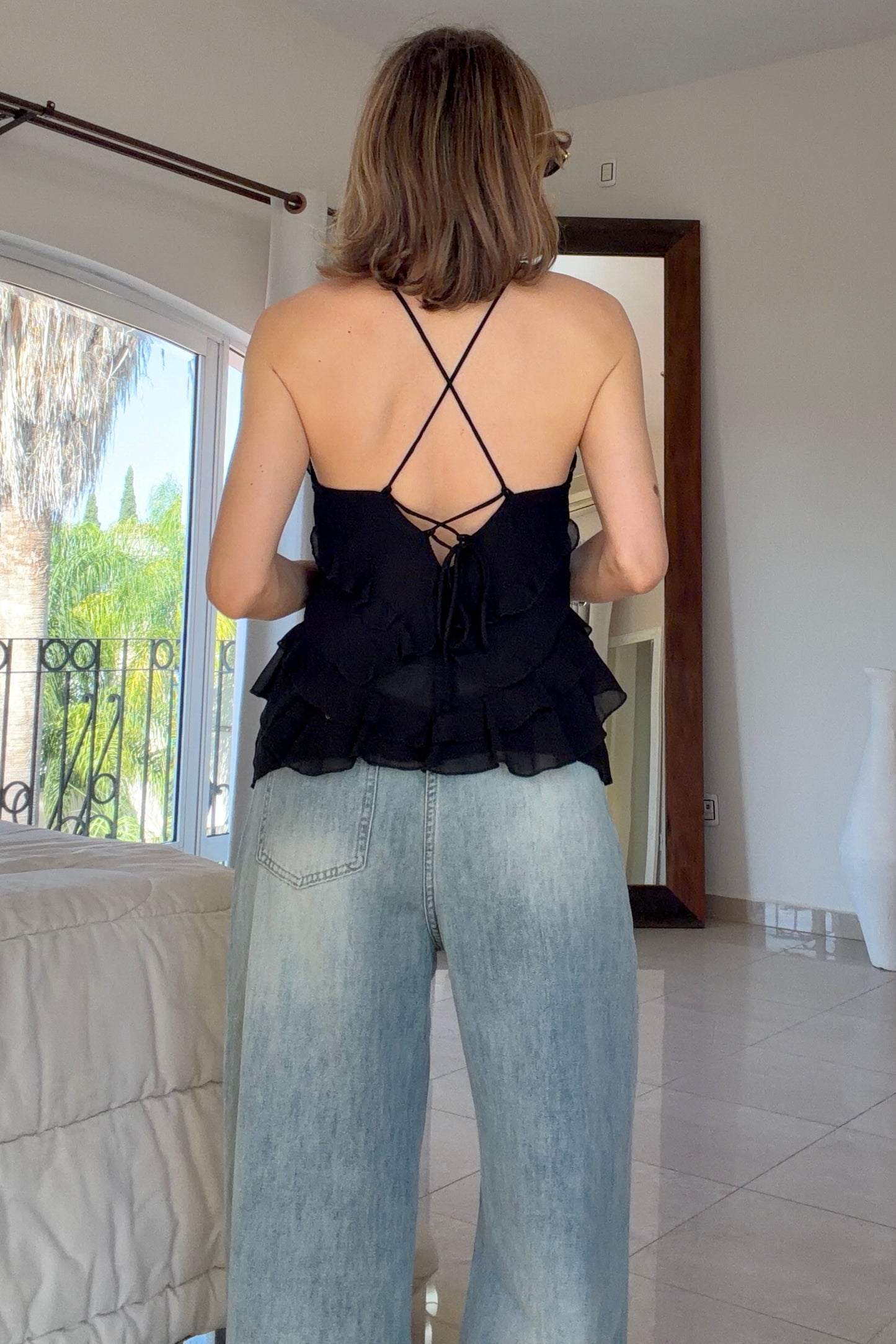BLUSA OLANES ASIMETRICOS